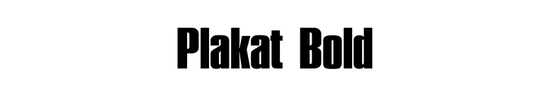 Plakat Bold font preview
