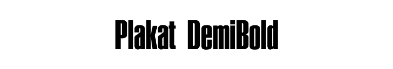Plakat DemiBold font preview