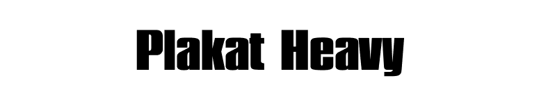 Plakat Heavy font preview