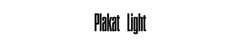 Plakat Light font preview