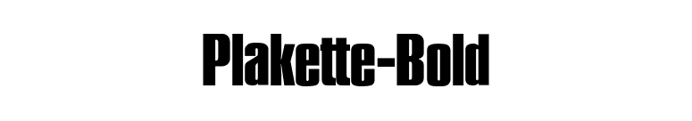 Plakette-Bold font preview