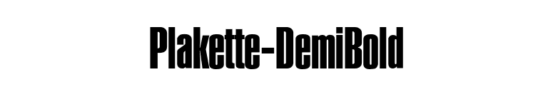 Plakette-DemiBold font preview
