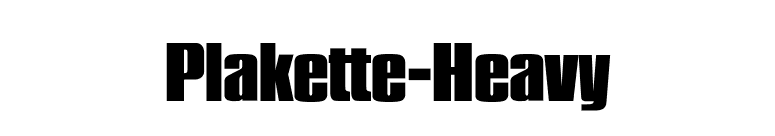 Plakette-Heavy font preview