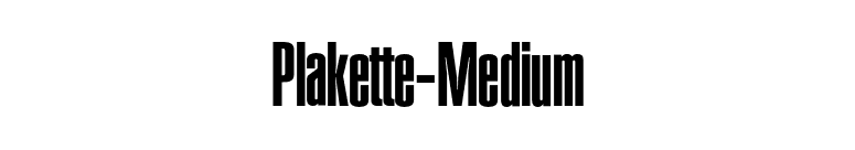 Plakette-Medium font preview