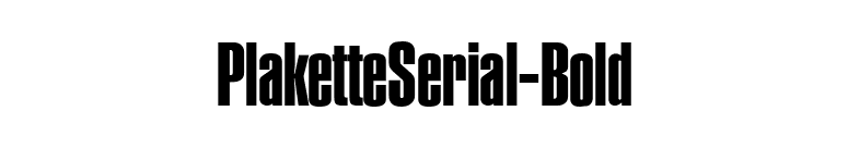 PlaketteSerial-Bold font preview