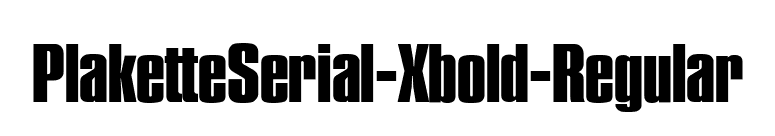 PlaketteSerial-Xbold-Regular font preview