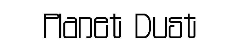Planet Dust font preview