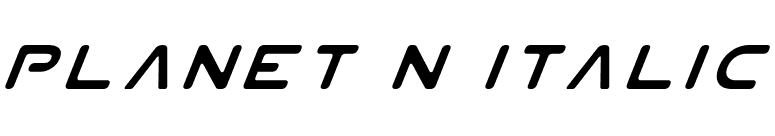 Planet N Italic font preview