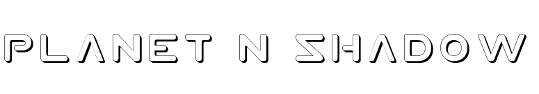 Planet N Shadow font preview