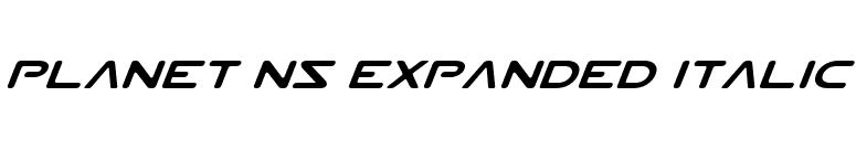 Planet NS Expanded Italic font preview