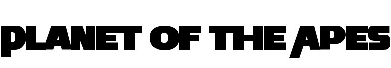 Planet of the Apes font preview