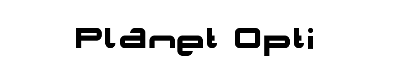 Planet Opti font preview