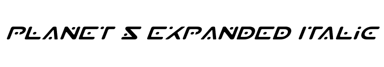 Planet S Expanded Italic font preview
