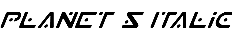 Planet S Italic font preview