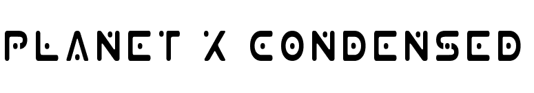 Planet X Condensed font preview
