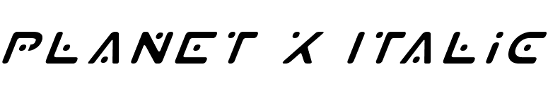 Planet X Italic font preview