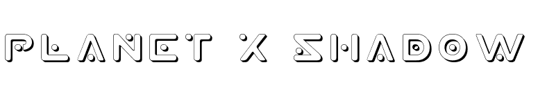 Planet X Shadow font preview