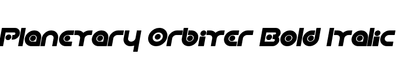 Planetary Orbiter Bold Italic font preview