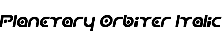 Planetary Orbiter Italic font preview
