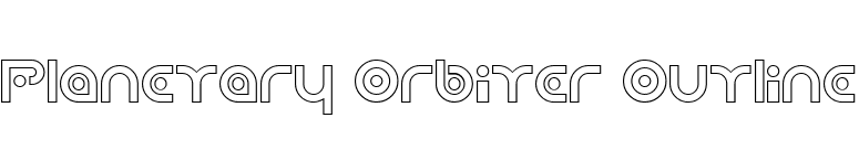 Planetary Orbiter Outline font preview