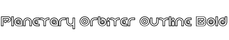 Planetary Orbiter Outline Bold font preview