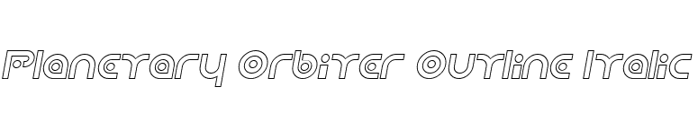 Planetary Orbiter Outline Italic font preview