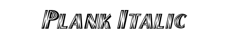 Plank Italic font preview