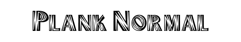 Plank Normal font preview