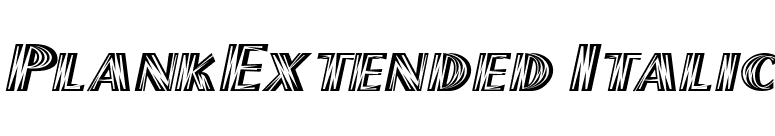 PlankExtended Italic font preview
