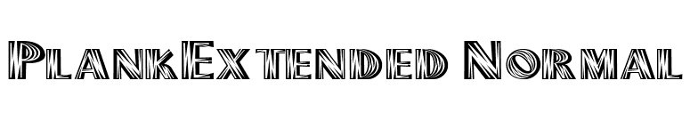 PlankExtended Normal font preview