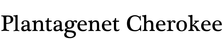 Plantagenet Cherokee font preview