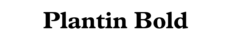 Plantin Bold font preview