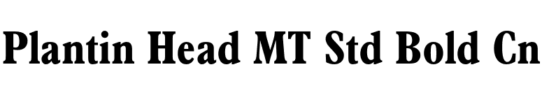 Plantin Head MT Std Bold Cn font preview