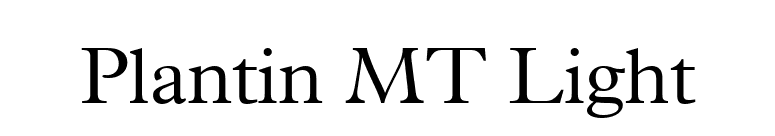Plantin MT Light font preview