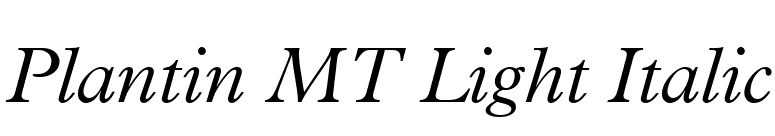 Plantin MT Light Italic font preview