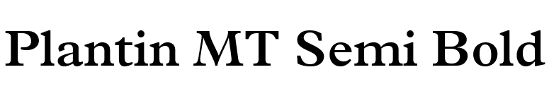 Plantin MT Semi Bold font preview