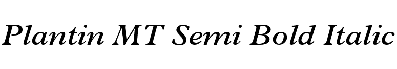 Plantin MT Semi Bold Italic font preview