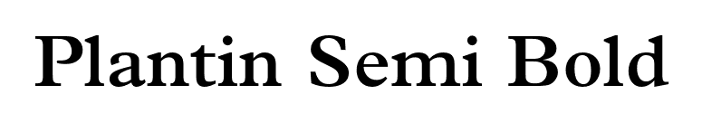 Plantin Semi Bold font preview