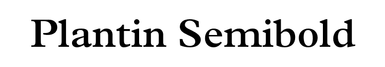 Plantin Semibold font preview