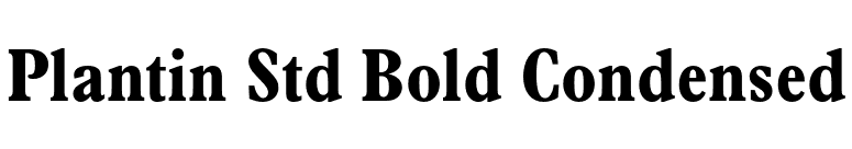 Plantin Std Bold Condensed font preview