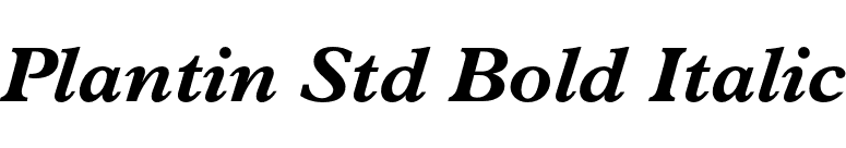 Plantin Std Bold Italic font preview
