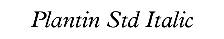 Plantin Std Italic font preview
