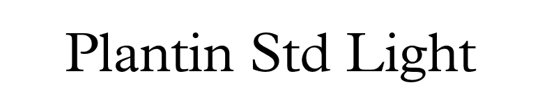Plantin Std Light font preview