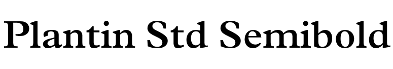 Plantin Std Semibold font preview