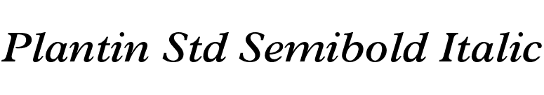 Plantin Std Semibold Italic font preview