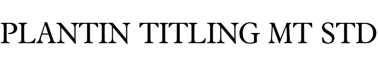 Plantin Titling MT Std font preview