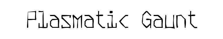 Plasmatic Gaunt font preview