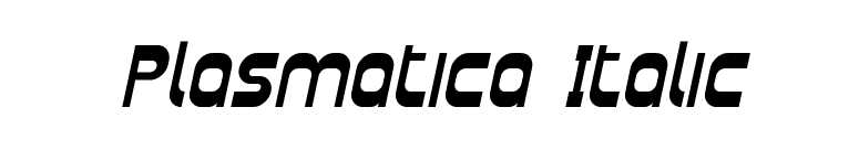 Plasmatica Italic font preview