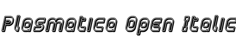 Plasmatica Open Italic font preview