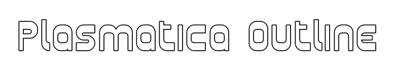 Plasmatica Outline font preview